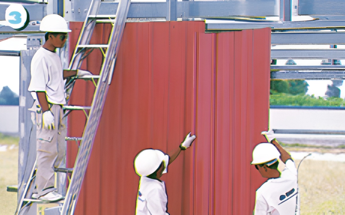 ขั้นตอนที่ 3 นำแผ่นต่อไปมาวางซ้อนทับและทำการติดตั้งเหมือนขั้นตอนที่ 2 และใช้สกรูสำหรับบริเวณทับ ขั้นตอนที่ 3 นำแผ่นต่อไปมาวางซ้อนทับและทำการติดตั้งเหมือนขั้นตอนที่ 2 และใช้สกรูสำหรับบริเวณทับ