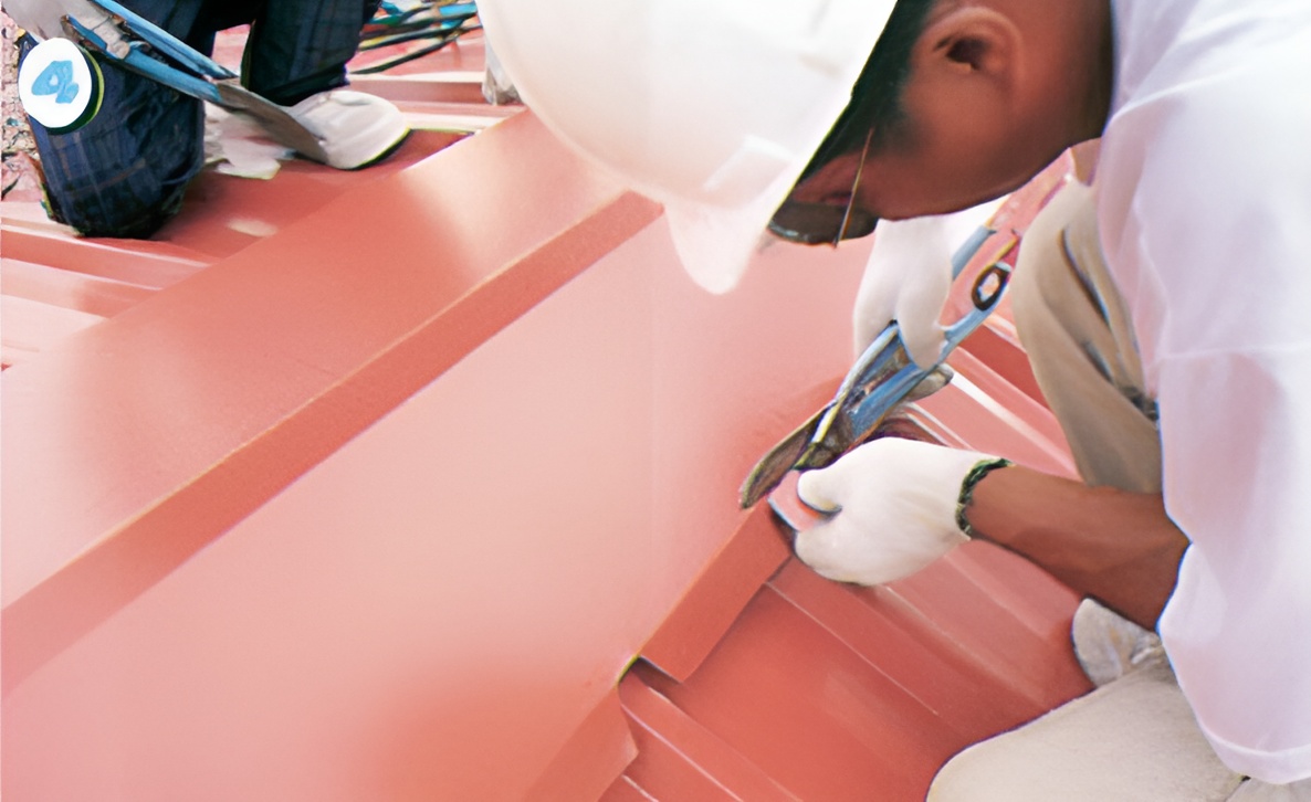 ขั้นตอนที่ 4 หรือการใช้กรรไกรตัดเหล็กบากแผ่นให้ได้รูปรอยตัดตามสันลอน ขั้นตอนที่ 4 หรือการใช้กรรไกรตัดเหล็กบากแผ่นให้ได้รูปรอยตัดตามสันลอน