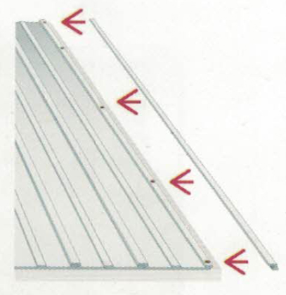 เมื่อติดตั้งแผ่นหลังคาแผ่นสุดท้ายเสร็จเรียบร้อยแล้วให้ตอกตัวจบให้ชิดสนิทเพื่อป้องกันการรั่วซึม หลังคา หลังคาไวนิล เมื่อติดตั้งแผ่นหลังคาแผ่นสุดท้ายเสร็จเรียบร้อยแล้วให้ตอกตัวจบให้ชิดสนิทเพื่อป้องกันการรั่วซึม หลังคา หลังคาไวนิล