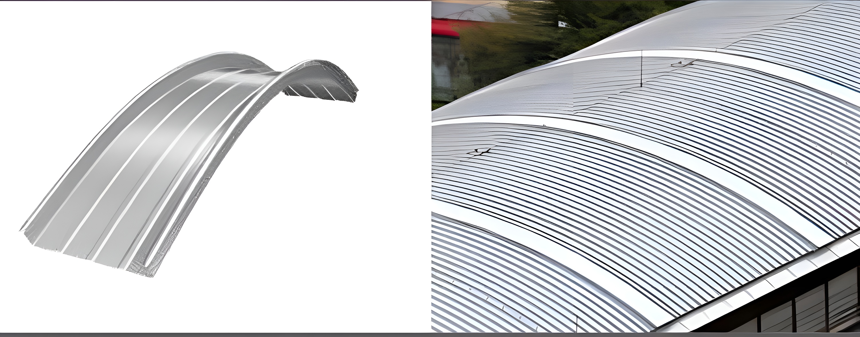 Parallel Smooth Curve หลังคา แผ่นหลังคา Parallel Smooth Curve หลังคา แผ่นหลังคา