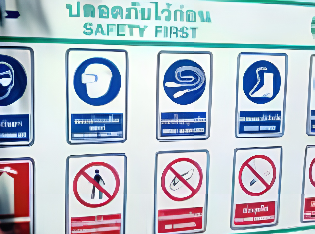 ป้ายสัญลักษณ์ความปลอดภัยต่างๆ ป้ายสัญลักษณ์ความปลอดภัยต่างๆ