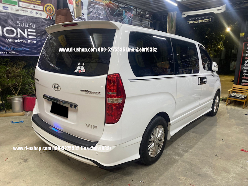 Starex black rear bumper with lights for Hyundai H1 model - d-ushop