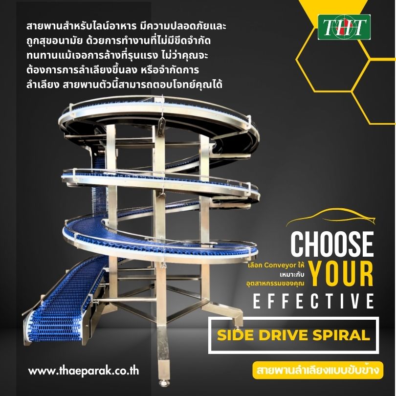 สายพาน Spiral Side drive spiral conveyor