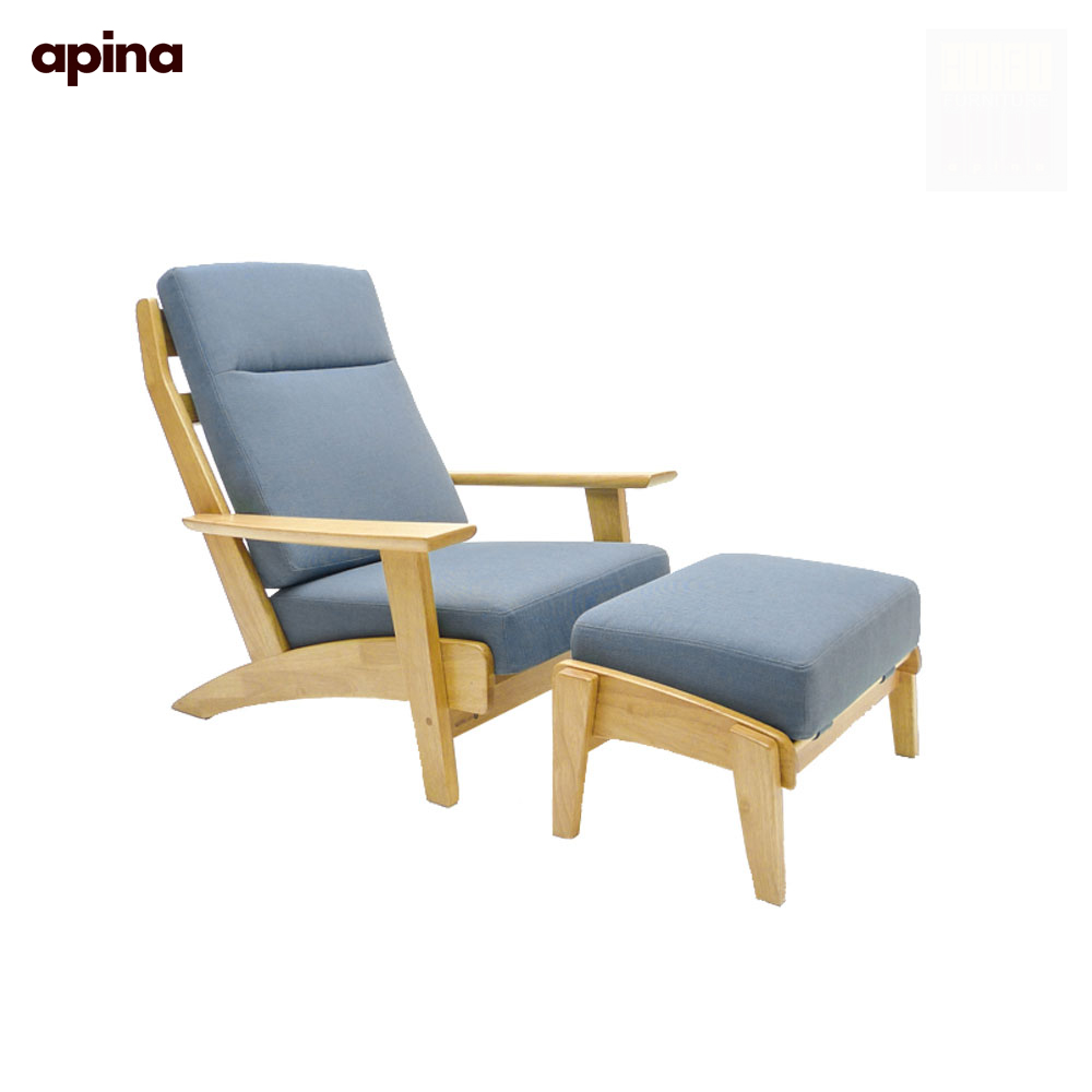 Copen High Sofa 1P+Stool สี Oak เบาะผ้า