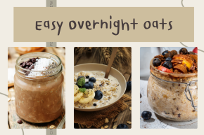 overnight oats เมนูทำง่าย ดีต่อสุขภาพ