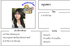 เรียนพิเศษขอนแก่น ครูแพรว 24306 สอนภาษาอังกฤษ