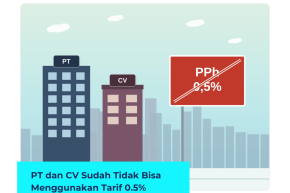 PT dan CV Sudah Tidak Bisa Menggunakan Tarif 0.5%