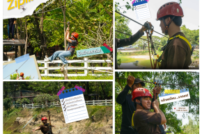 Zipline บินข้ามน้ำแบบไป-กลับ