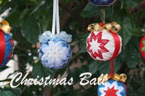 No sew Quilted Christmas Ball