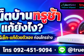 วิธีแก้เน็ตบ้านทรูช้า.