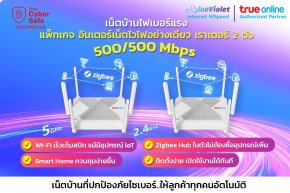 โปรโมชั่น เน็ตบ้านทรู เน็ตไวไฟ อย่างเดียว พร้อมเราเตอร์ 2 ตัว 