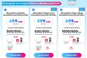 โปรเน็ตบ้านทรู  อินเตอร์เน็ต อย่างเดียว เริ่มต้น 499