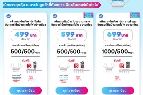โปรเน็ตบ้านทรู  อินเตอร์เน็ต อย่างเดียว เริ่มต้น 499