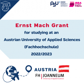Ernst Mach Grant for studying at an Austrian University of Applied Sciences (Fachhochschule) 2022/2023