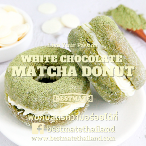 White Chocolate Matcha Donut