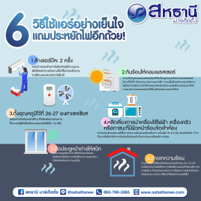 6 วิธีใช้แอร์อย่างเย็นใจ แถมประหยัดไฟอีกด้วย