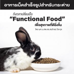  อาหารเม็ดสำเร็จรูปสำหรับกระต่าย: ถึงเวลาเปลี่ยนเป็น “functional food” เพื่อสุขภาพที่ดียิ่งขึ้น