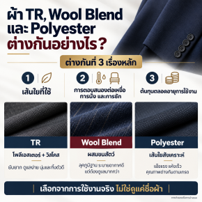 ผ้า TR, Wool Blend และ Polyester ต่างกันอย่างไร | สูทคุณน้อย
