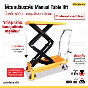 โต๊ะยกปรับระดับ (Manual Table Lift) คืออะไร? ตัวช่วยลดต้นทุนและเพิ่มประสิทธิภาพในโรงงานและคลังสินค้า