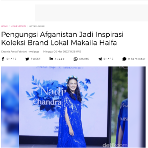 Pengungsi Afganistan Jadi Inspirasi Koleksi Brand Lokal Makaila Haifa