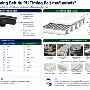 Rubber Timing Belt กับ PU Timing Belt ต่างกันอย่างไร?