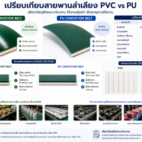  PVC กับ PU Conveyor Belt ต่างกันอย่างไร?