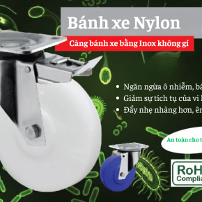 Bánh Xe Nylon GHP Cho Ngành Thực Phẩm  Dược: Giải Pháp Hiệu Quả Chống Ô Nhiễm
