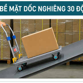 Xe đẩy nên sử dụng loại bánh xe và hệ thống phanh nào để có thể đẩy lên dốc cao?