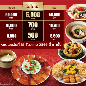 ขยายระยะเวลา โปรเติมเงิน !! เริ่มเติมที่ 5,000 บาท ได้เพิ่ม 500