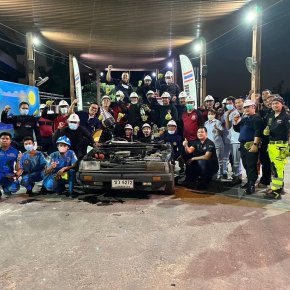 บรรยากาศการฝึกกู้ภัย Vehicle Rescue & Extrication ในโครงการ  อบรมพัฒนาบุคลากรด้านการป้องกันเเละบรรเทาสาธารณภัย วันที่ 19 มกราคม ปี 2566