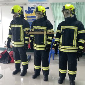 ผลงานการส่งมอบ ชุดดับเพลิงภายในอาคาร (Fire Suit) ครบชุด FIRE BASIC