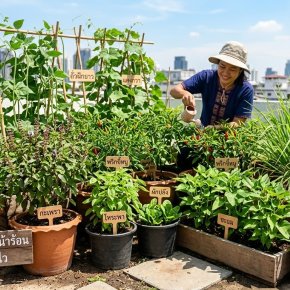 ผักสวนครัวที่ปลูกหน้าร้อนได้