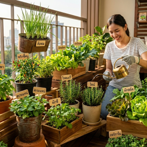 เลือกปลูกผักสวนครัว