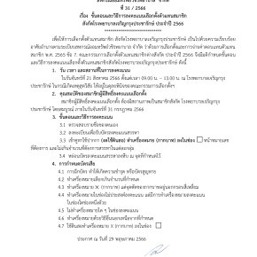ขั้นตอนและวิธีการลงคะแนนเลือกตั้งตัวแทนสมาชิก สังกัดโรงพยาบาลเจริญกรุงประชารักษ์ ประจำปี 2566