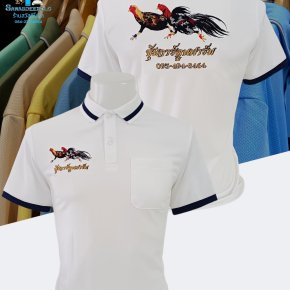 ขอบพระคุณ ซุ้มการ์ตูน ฟาร์ม เสื้อโปโลผ้าดับเบิ้ลเฟรช Micro Fibered Polyester ซับเหงื่อ ระบายอากาศได้ดี เนื้อผ้าทนทานอยู่ทรงไม่ย้วย ผ้านุ่มเย็นสบาย ไม่หมองง่าย ไม่ขึ้นขุย ไม่ต้องรีด size unisex สวมใส่ได้ทั้งชายและหญิง  ️ บริการปักโลโก้และชื่อ พร้อมออกแบบ ไ