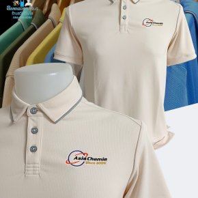 ขอบพระคุณ Asia Chemie เสื้อโปโลปกเชิ้ต ผ้า Super Flow Hybrid Fiber เนื้อผ้าแข็งแรงทนทาน สีสดใสไม่หมองง่าย สัมผัสนุ่มเย็นสบายระบายอากาศดีเยี่ยม ทรง Unisex ใส่ได้ทั้งชาย-หญิง ️ พร้อมบริการปัก ไม่จำกัดขั้นต่ำ สนใจสอบถามเพิ่มเติม  https://line.me/ti/p/VJeTnWF
