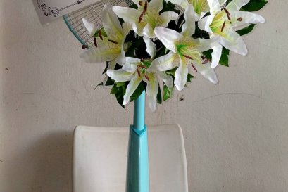 พวงหรีดพัดลมดอกไม้ประดิษฐ์