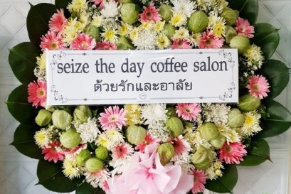 พวงหรีดดอกไม้สด วัดราชวรินทร์(สำเหร่)