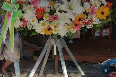 ส่งพวงหรีดพัดลมอุตสาหกรรม วัดไทรน้อย