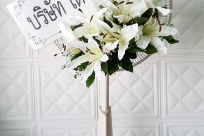 ส่งพวงหรีดพัดลมฮาตาริ วัดบางพลีใหญ่ใน