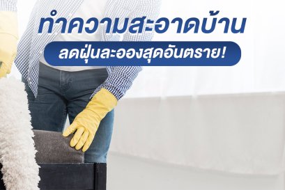 ทำความสะอาดบ้าน ลดฝุ่นละอองสุดอันตราย!