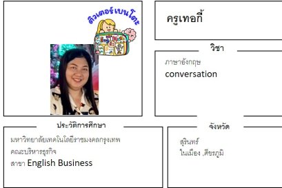 tutorbento.com เทอกี้ สอนภาษาอังกฤษ สุรินทร์ ศีขรภูมิ