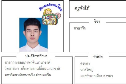 tutorbento.com จังโก้ สอนพิเศษภาษาจีน สงขลา หาดใหญ่