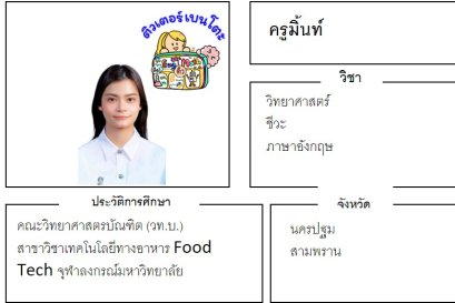 tutorbento.com มิ้นท์ สอนพิเศษวิทย์ ชีวะ อังกฤษ นครปฐม สามพราน