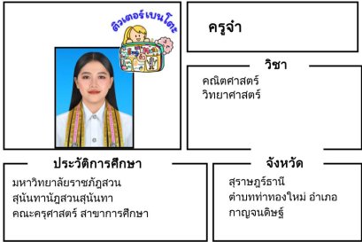 tutorbento.com จ๋า สอนคณิต วิทย์ สุราษฎร์ธานี เรียนพิเศษที่บ้าน