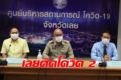 จังหวัดเลยพบติดเชื้อโควิด 2 ราย