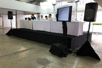 เครื่องเสียง+ทีวี งานประชุม ideo mix สามย่าน-จุฬา วันที่ 18 ตุลาคม 63 