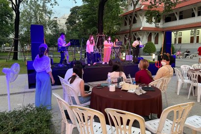 เครื่องเสียง เวที ไฟ เครื่องดนตรี งานเลี้ยง ม.จุฬา 