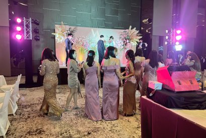 ให้เช่าเครื่องเสียง ไฟ เอฟเฟค ทรัส งานแต่ง cdc ballroom วันที่ 21 พค 65 by vsoundqlighting