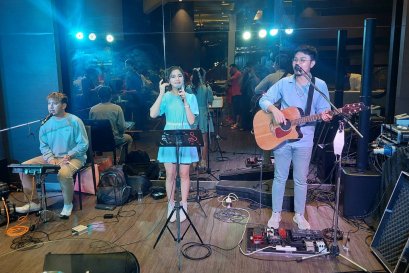 ติดตั้งเครื่องเสียงไฟ สนามราชมัง งานเตะฟุตบอล ต่อด้วยงานเลี้ยง วันที่ 13 กค 65 by vsoundqlighting